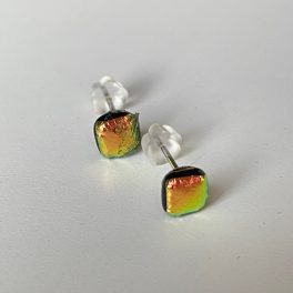 Üveg Fülbevaló - Ezüst Emlékezet